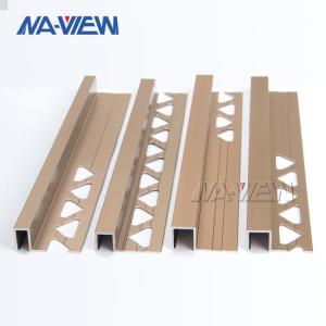 China Brushed Brass White Gold Square Capping Box Edge Tile Trim Corners On Walls factory