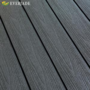 China Structure Hollow Double Colors Wpc Outdoor Decking 3D Embossing Wood Grain Flooring factory