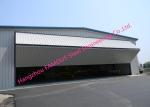 Dual Panel Hydraulic Hangar Door Upper Folding Industrial Garage Doors With Hard