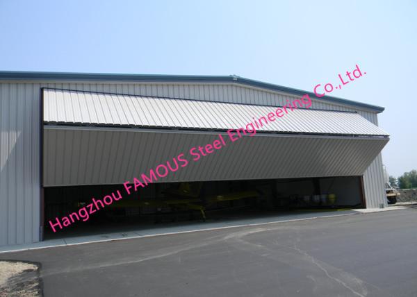 Dual Panel Hydraulic Hangar Door Upper Folding Industrial Garage Doors With Hard