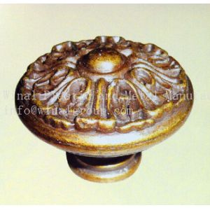 China Size Dia50xH38 Antique bronzed carve drawer knob, Zinc alloy,iron,plating per request factory