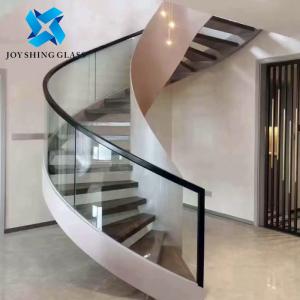 China Custom Size 12mm Bent Toughened Glass For Spiral Stairs factory
