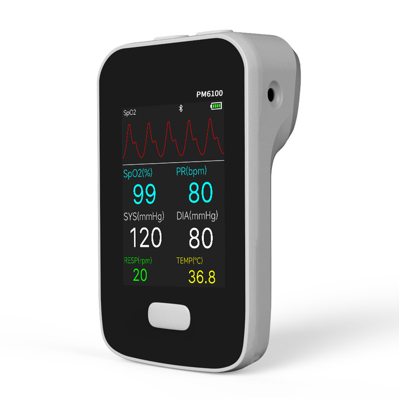 6 Parameters Handheld Bluetooth li battery Blood Pressure,SPO2,ECG Pantient Monitor