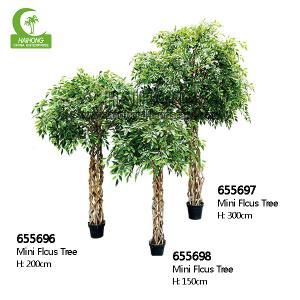 China No Nursing H150cm Plastic Ficus Tree , Small Artificial Tree durable factory