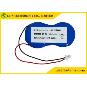 CR2450-2P 1200mah 3.0v Lithium Coin Battery With Wires JST Connector