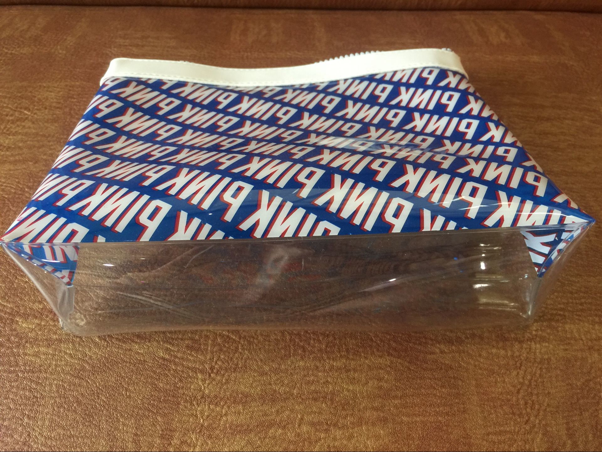 Sewing Printing Polythene Gift Bags , Promotional Heat Seal PVC Cosmetic Bags