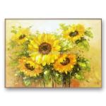 Palette Knife Sunflower Oil Paintings Floral Wall Art Paintings For Bedroom