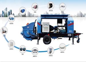 China Mini Diesel Towed Fine Stone Hydraulic Concrete Pump 30mm Aggregate Diameter factory