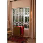 Durable Concertina Grille Villa Aluminium Frame Windows With Burglar Bars
