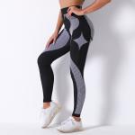 Seamless knitted sexy breathable pattern moisture wicking yoga pants running