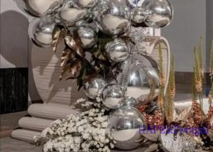 China Wedding Party Hanging Decoration Promotion Party Shiny Metallic Gold PVC Inflatable Mirror Ball factory