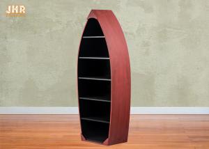 China Boat Shape CD DVD Racks Decorative Wooden Cabinet Antique Wood Storage Organizer factory