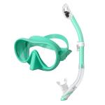 OEM Junior PC Lens Mask Goggle Snorkel Set With Dry Top Breathing Tube