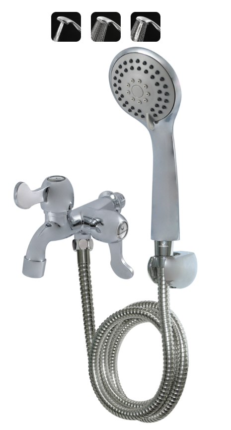 Manual Screw Mounting Hand Showers Three-Function Shower Head For Bathroom Faucets