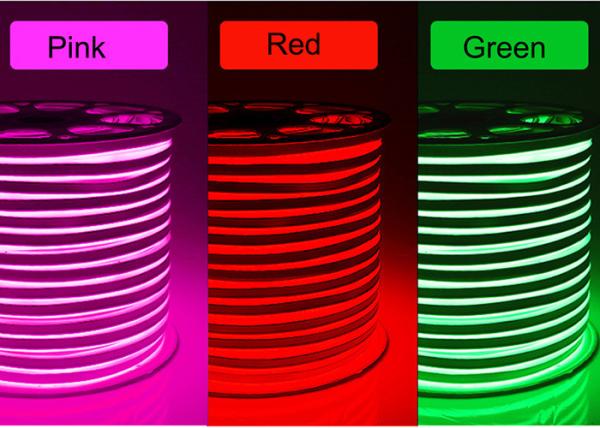 220 - 240V Input Mini Waterproof Neon Lights , Pink Housing Flexible Led Neon