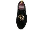 Luxury Mens Velvet Loafers Strap Casual Style Black Velvet Suede Shoes