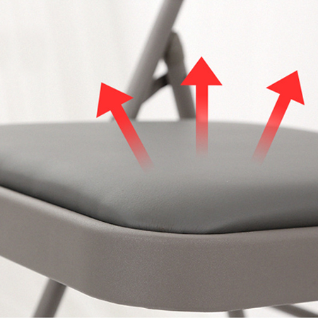 Park Stackable Folding PU Leather Matt Dining Chair for Events in Modern Design Style
