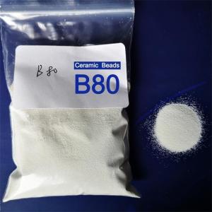 China B80 Ceramic Beads Blasting Media Size 0.180-0.25 Mm Stainless Steel Surface Finish factory