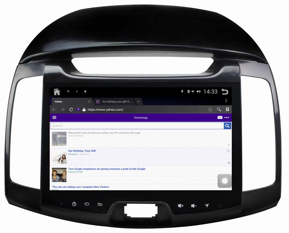Ouchuangbo 9 inch big screen Android 4.4 car gps navigation system for Hyundai Elantra 2011