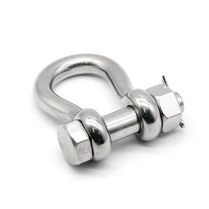 China Bow 304 316 Stainless Steel Anchor Shackle With Split Pin Lock factory