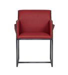 Industrial Wood Back Leather Leisure Chair Old Finish Iron Legs Real Leather