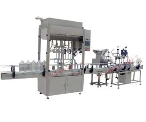 China Automatic Edible Oil Bottle Filling Capping Labeling Machine for Milk Production factory