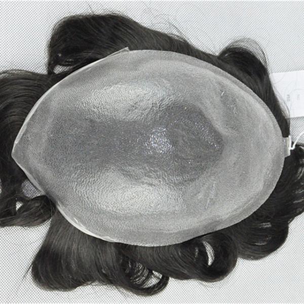 Toupee Hair Replacement System Short Length 0.4mm Thickness High Quality Toupees