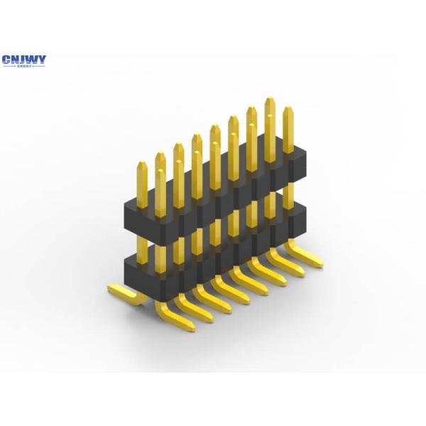 China Dual Row SMT Male Pin Header Connector 1.0 Pitch With Cap Withstand Voltage 500V factory