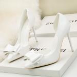 ZM016 3168-2 Fashionable And Elegant Sweet Bow High Heels Stiletto High Heels