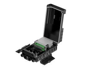 China FTTH NAP CTO 1x16 Fiber Optic Splitter Distribution Box FAT Black Wall Mounting factory