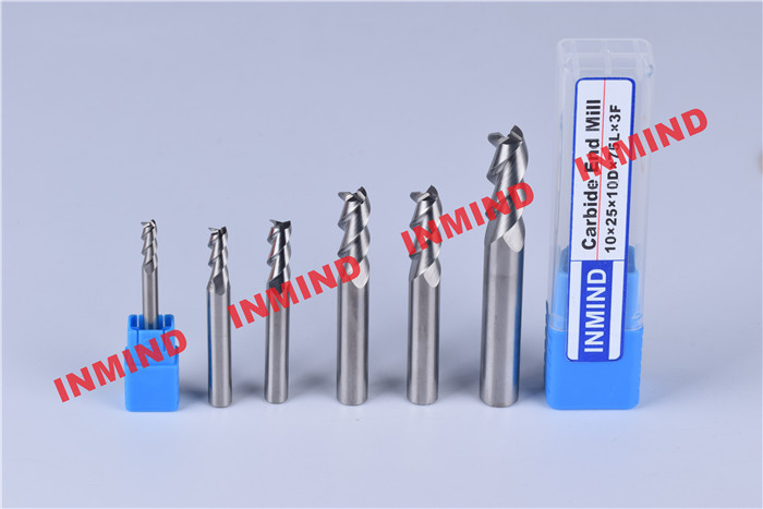 0.7 um Grain Size Cnc End Mill Bits / Milling Machine Bits 3 mm Diameter