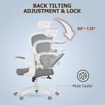 Modern Swivel Chair with Flip-up Arms Metal Type metal Ergonomic Home Office