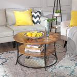Round Coffee Table For Sale, Industrial Coffee Table, 2 Tiers Round Coffee Table