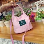 Japanese minimalist mori academic style letter canvas bag slung shoulder bag