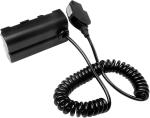 Alvin's Cables NP F550 Dummy Battery to Alvins Smart D-tap Coiled Power Cable