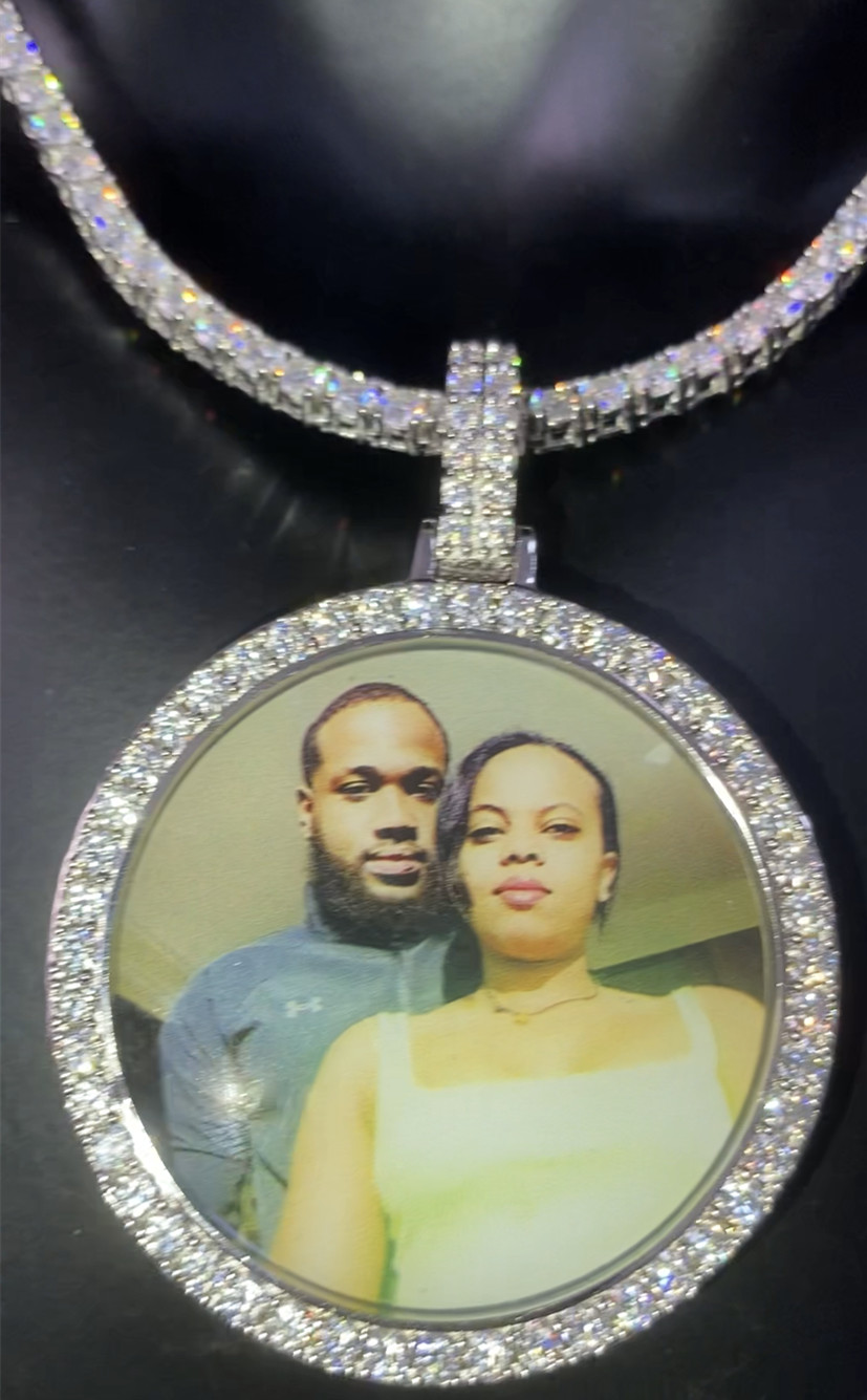 Custom Moissanite Photo Picture Pendant Iced Out Hip Hop Bling Men