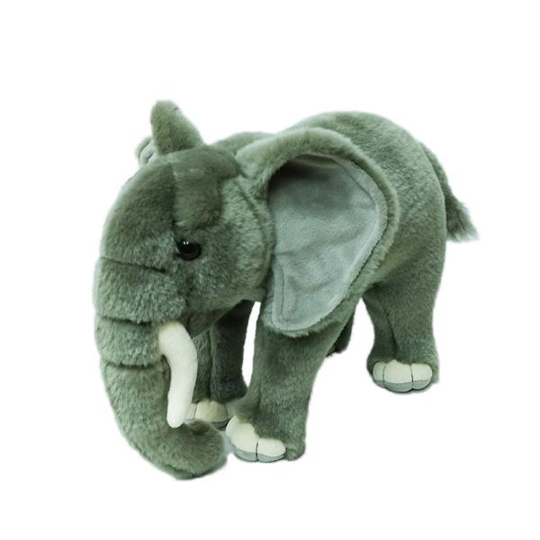China 50cm High Simulation Elephant Plush Doll Grey Elephant Soft Toy factory