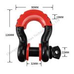 Heavy Duty Stainless Steel Off Road Bow Shackle Carbon Steel Plastic Protected