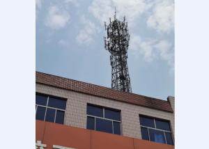 China Steel Pipe Rooftop Telecommunication Tower Meet ASTM A123 Standard factory