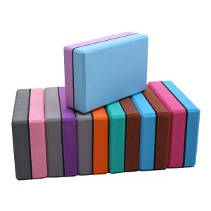 China 40 Degree 23*15*7.5cm Yoga Exercise Equipment Two Color Eva Yoga Brick factory