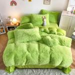 2023 Shaggy Warm Mink Velvet Crystal Bedding Solid Duvet Cover for 1.5m 5 feet