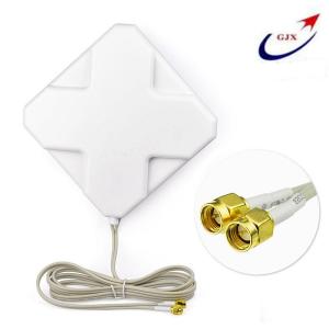 China White ABS 35dBI SMA Male TS9 Panel Antenna for 4G LTE Modem Wifi Router factory