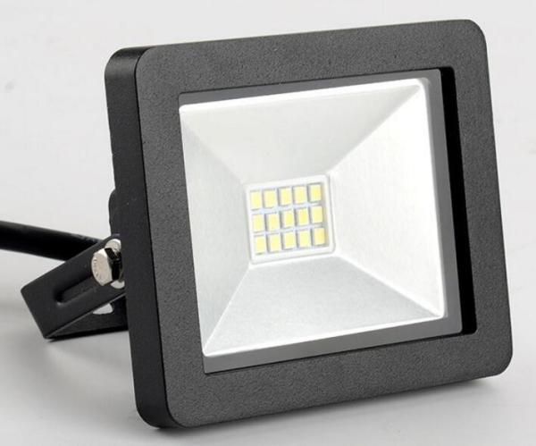 IP65 10w 700lm Stadium Waterproof Led Flood Lights With Tempered Glass , Black