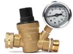 3/4" RV Lead Free Brass Water Pressure Regulator With Pressure Gauge garden