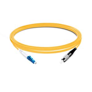 China 2m (7ft) Simplex OS2 Single Mode LC UPC to FC UPC PVC (OFNR) Fiber Optic Cable factory