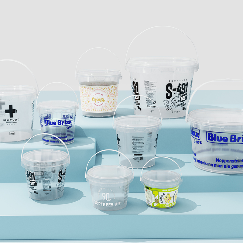 Customized Logo IML Food Packaging Bucket for Peanut Butter Sauces and Cotton Candy