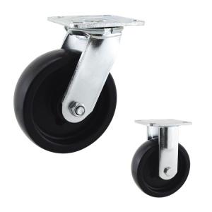 China 150mm PP Heavy Duty Plate Casters 400kg Loading Swivel For Sale factory