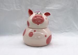 China Home Kitchen Colourful Tea Coffee Sugar Canisters Pig Shape Unique Design With Shake Head factory