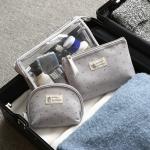 Lady Private Label Waterproof Portable Pink Cosmetic Bag Sets