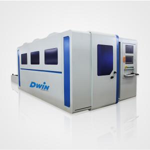China Stainless Steel Cnc Fiber Laser Cutting Machine With Cover Exchange Table 2000w factory